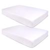 PEKITAS 2-Pack Fitted Crib Sheets, 100% Cotton, 50 x 80 cm, White view 1