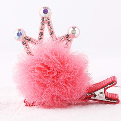 ADIASEN Lace Hair Clip with Teddy Bear, Kitten & Flower Design for Pets