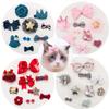 ADIASEN 10 x Hair Clips with Cute Camellia Design, Bow, for Cats, Dogs, Other Pets (Yellow) view 1