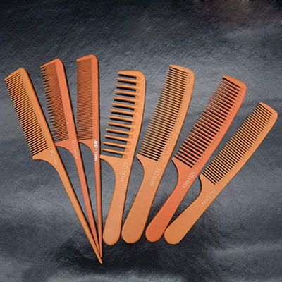 Egurs Wooden Combs, 7-Piece Set, Anti-Static, Wide-Tooth, Double-Sided Styling Combs