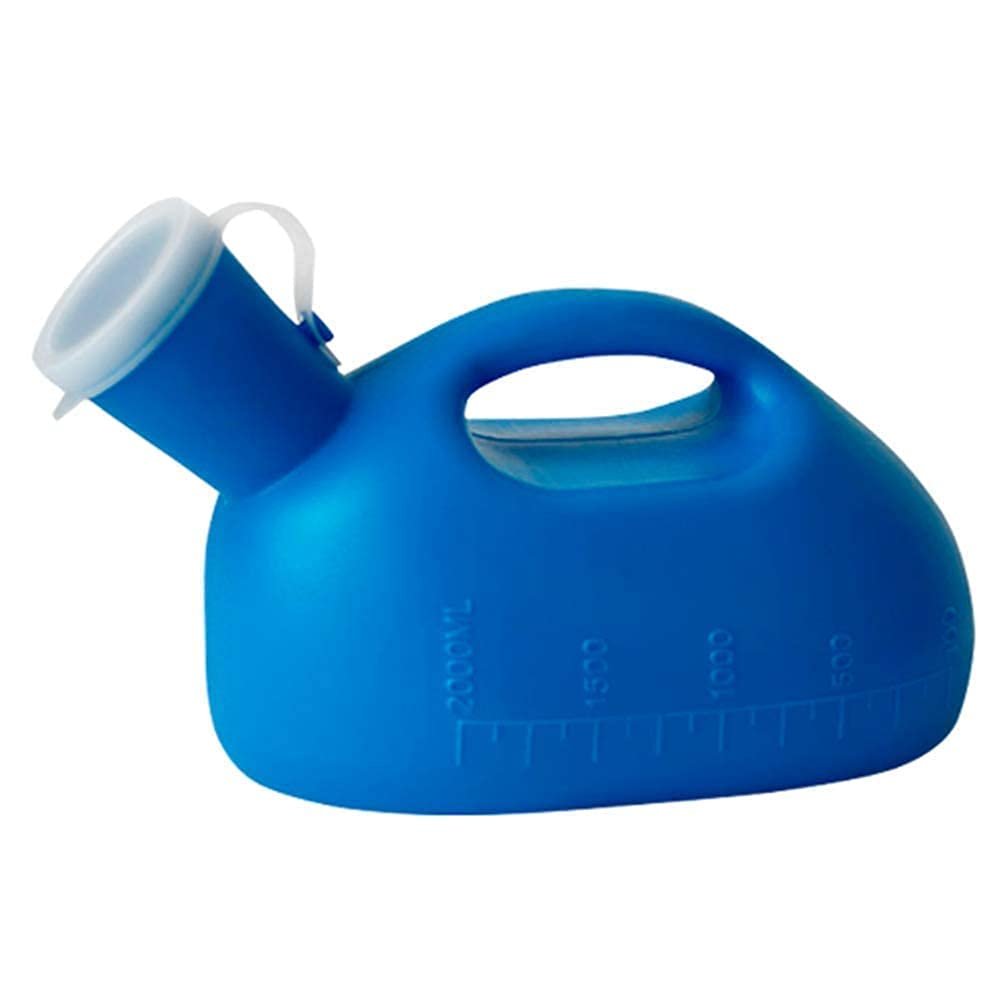 Men's Urinal Bottle, 2,000 mL, with Lid, Portable