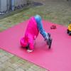 Sanosoft Wunschkind Outdoor Crawling Mat | Non-Slip | Made in Germany | OEKO-TEX Standard 100 | 240 x 1000 cm | Blue view 3