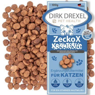 Dirk Drexel ZeckoX Herbal Treats for Cats, with Coconut and Teasel, 3-Month Course