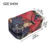 MONTOJ Heart-Shaped Cosmetic Bag with Tree Pattern and Zipper view 3