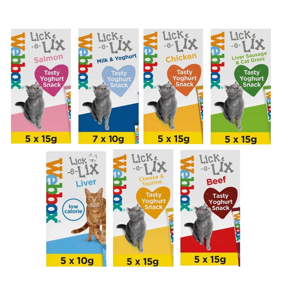 Webbox Lick-e-Lix, 5 ct. (5 x 15 g) (box of 17), assorted pack