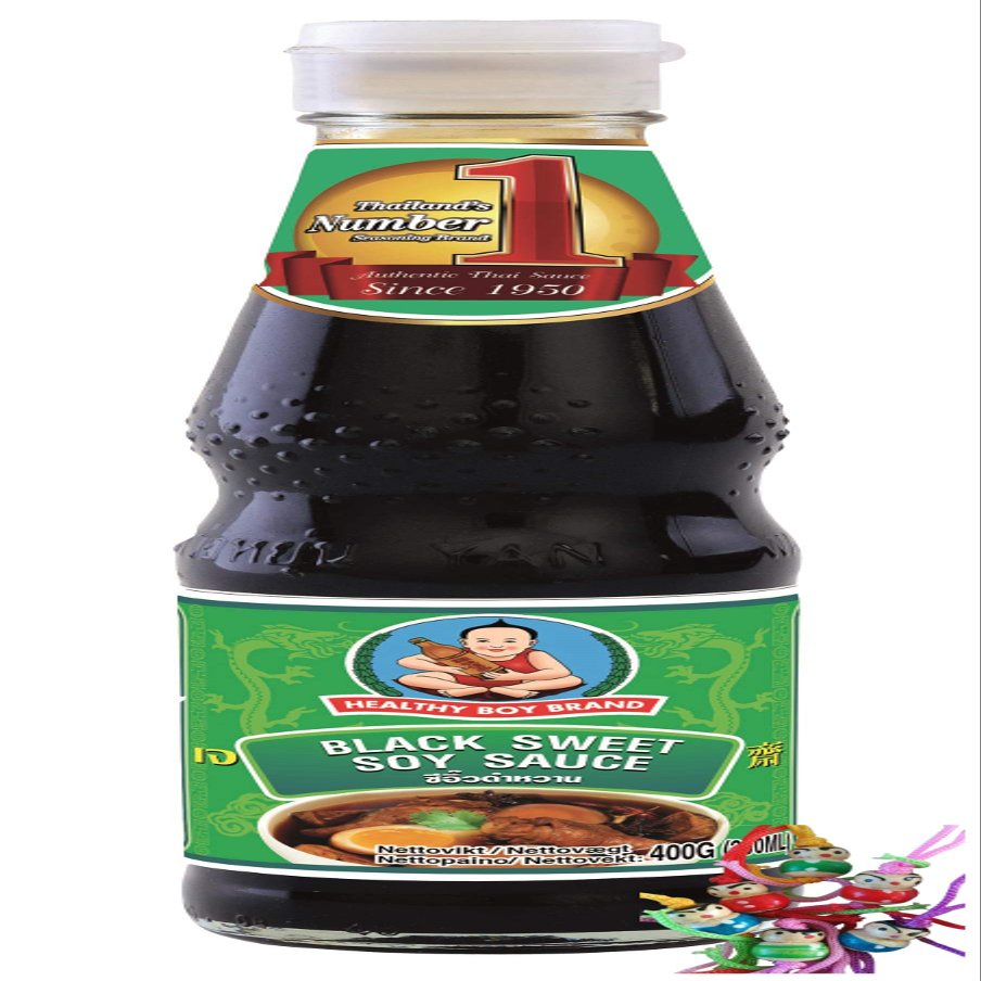 HEALTHY BOY Dark Sweet Soy Sauce, 400 g/300 ml + Free Lucky Charm