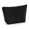 Personalized Name or Initials Heart Design Makeup Bag, Rose Gold Glitter, M, Black view 3