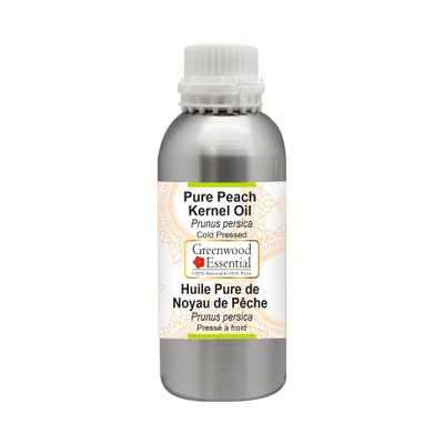 Greenwood Essential Pure Peach Kernel Oil (Prunus persica), Cold-Pressed, 300 ml (10 oz)