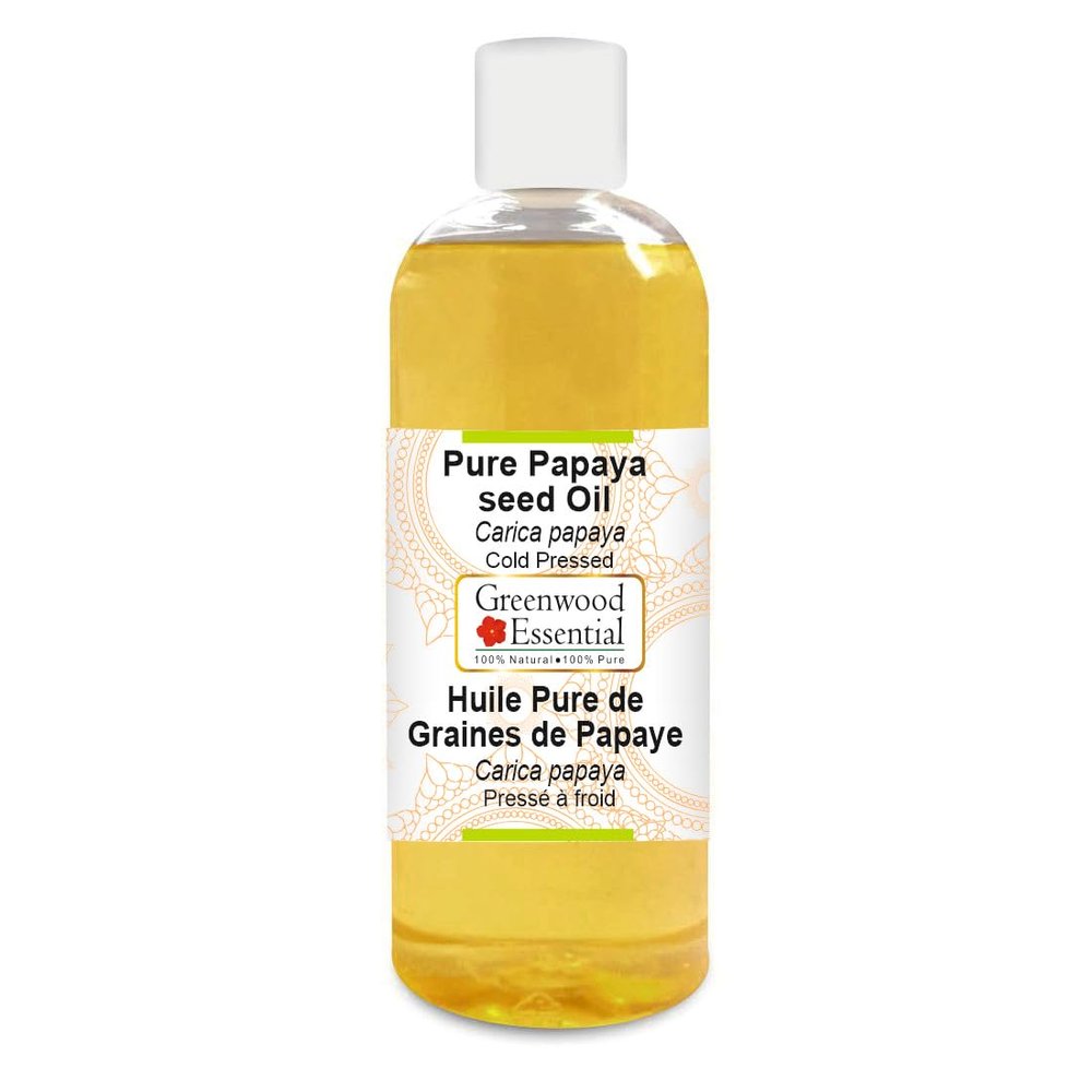 Greenwood Essential Pure Natural Papaya Seed Oil (Carica papaya), Cold-Pressed, 200 ml (6.76 oz)