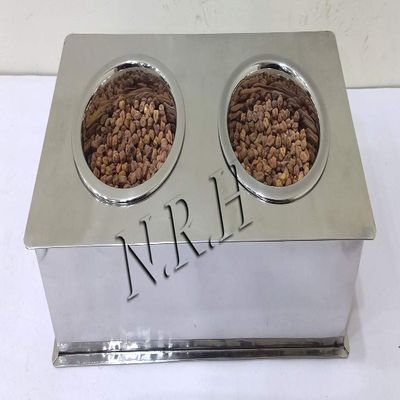 Nautical Replica Hub Dog Feeding Station, Stainless Steel, Nautical Replica, Double Bowl