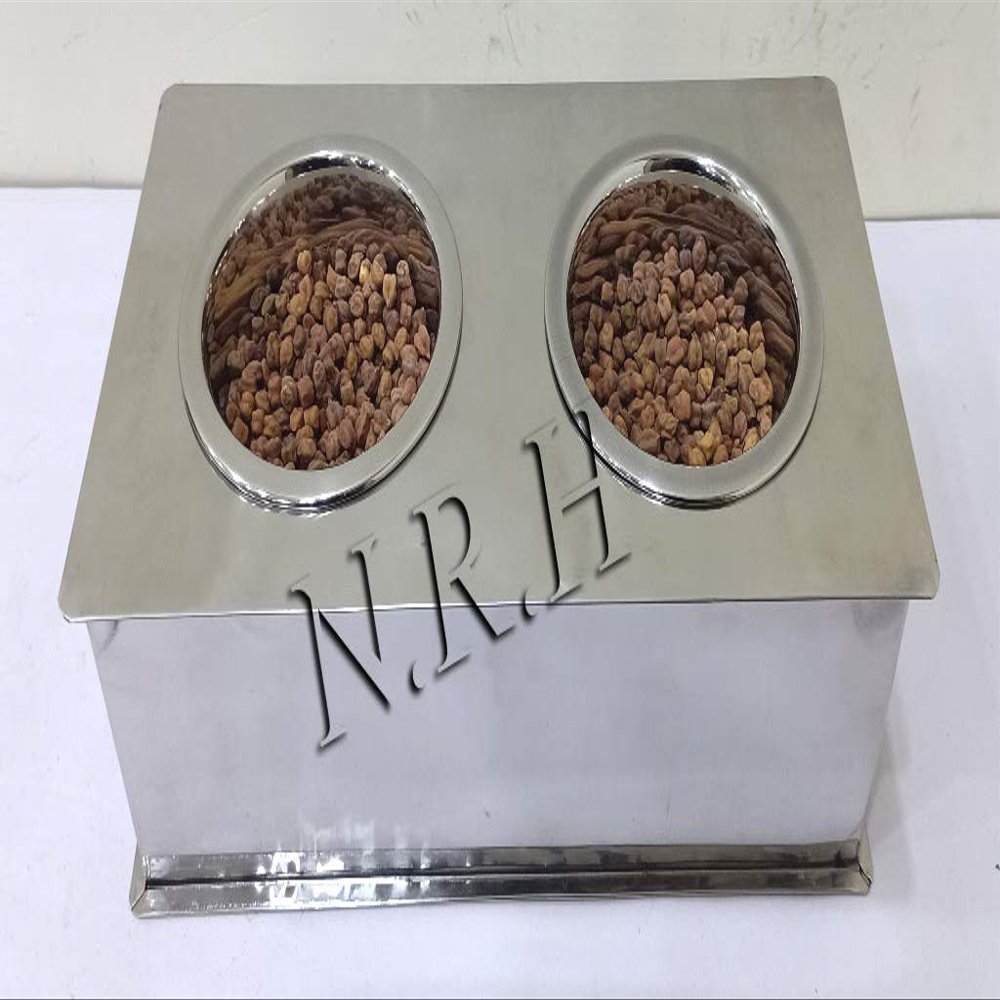 Nautical Replica Hub Dog Feeding Station, Stainless Steel, Nautical Replica, Double Bowl