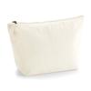 Personalized Name/Initials Heart Design Cosmetic Bag for Women, Textured Print, S, Natural, White Flock view 3