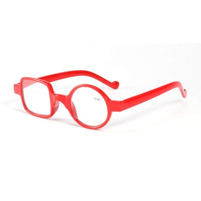 GEMSeven Retro Leopard Irregular Square-Round Reading Glasses