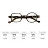 GEMSeven Retro Leopard Irregular Square-Round Reading Glasses view 3