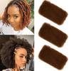FASHION IDOL Afro-Kinky Human Hair for Dreadlock Extensions, Loc Repair, Braids and Tight Twists, for Locs, 3 Packs (150 g), Light Auburn, 25.4 cm view 1