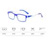 GEMSeven Square-Frame Myopia Glasses with Gradient Temples view 4