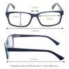 SHINU Denim Frame Blue-Light Filter Myopia Glasses with Spring Hinges NS006 view 3