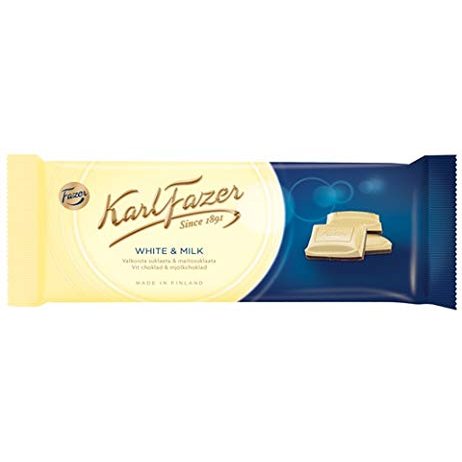 Fazer KarlFazer White Chocolate & Milk Chocolate, 40 x 100 g
