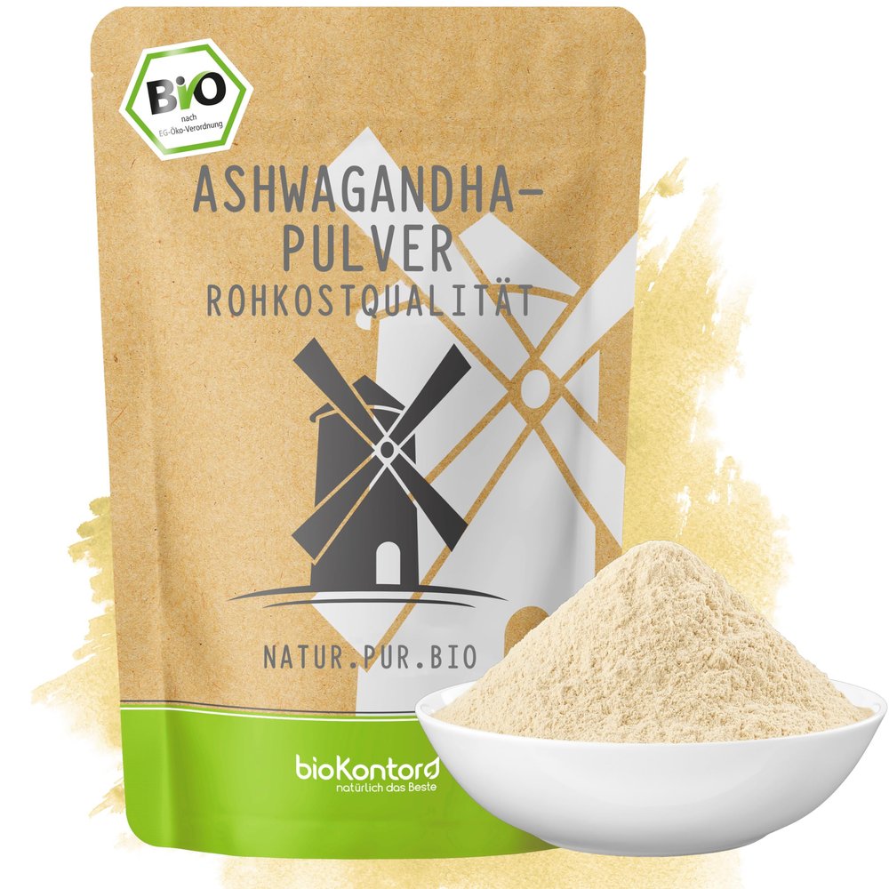 bioKontor Organic Ashwagandha Powder 500 g, 100% Pure, Finely Ground