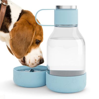 asobu Dog Bowl Lite 1.5 L Water Bottle with Integrated Dog Bowl, Light Blue