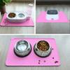 Joytale Silicone Feeding Mat for Dogs, Non-Slip Waterproof Mat with Raised Edge, 53 x 37 cm, Pink view 3