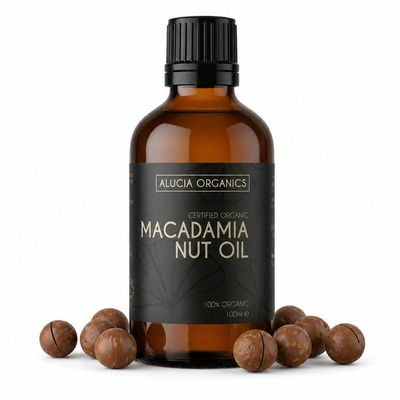 Alucia Organics Macadamia Oil 100 ml, Organic, Cold-Pressed