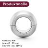 Stainless Steel Testicle Ring Ball Stretcher, 30 mm Inner Diameter, 50 mm Height, Approx. 660 g, XL Screw-Fastened Design (MB100) view 2