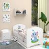 Happy Babies Double-Sided Toddler Bed with Drawer, Modern Design, Safety Rails and 7 cm Foam Mattress (190 x 90 cm, 03. Elephant) view 2