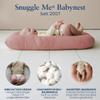 Snuggle Me Baby Nest (0–9 Months) – Premium Newborn Lounger, Organic Cotton with Fiberfill, Machine Washable, Includes Travel Bag (Gumdrop) view 2