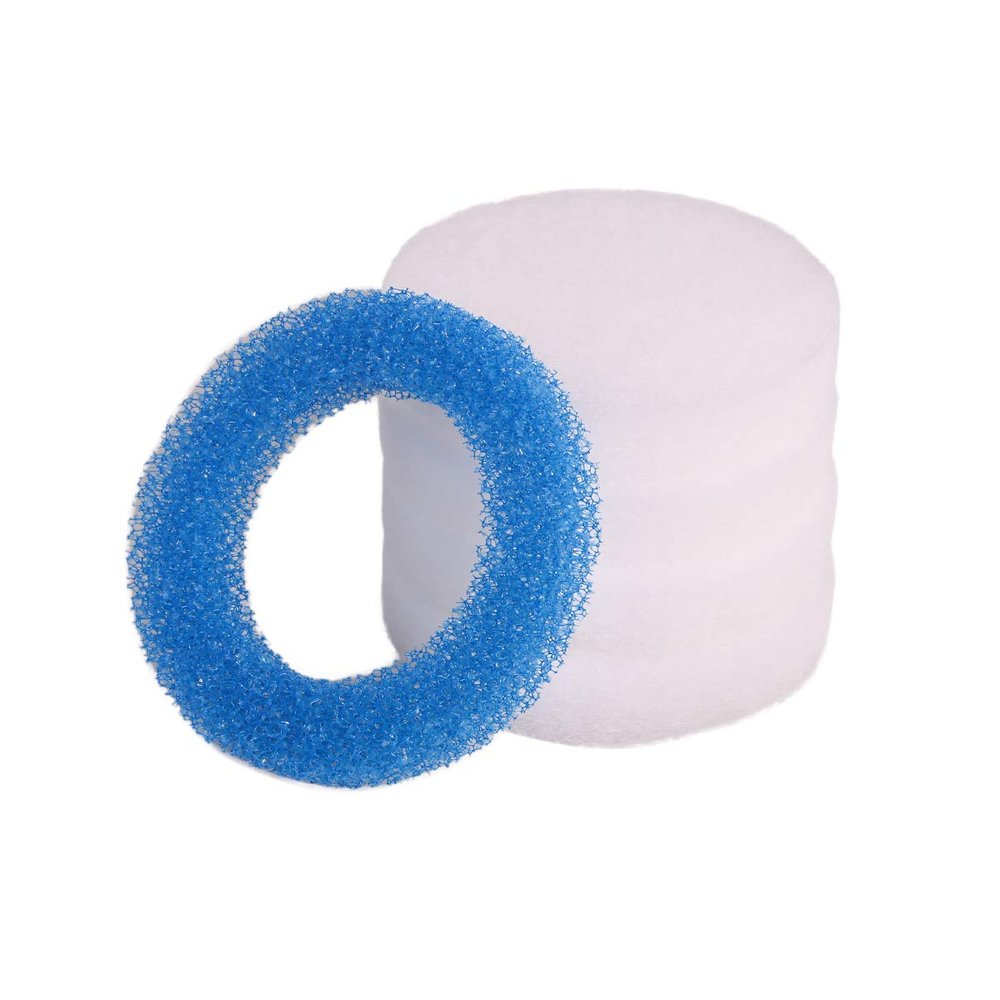 INGVIEE Compatible Filter Pad and Fleece for Eheim Ecco Pro 130, 200, 300 (4 White, 1 Blue)