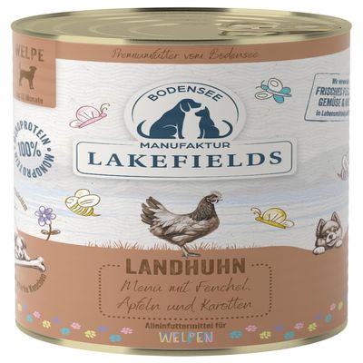 Lakefields Premium Puppy Wet Food | Chicken 61% | 400g | Grain-Free