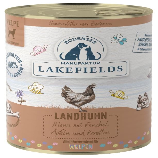 Lakefields Premium Puppy Wet Food | Chicken 61% | 400g | Grain-Free
