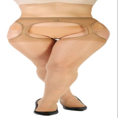 Giulia Love 20 Den Daino M Open-Crotch Pantyhose, Nude