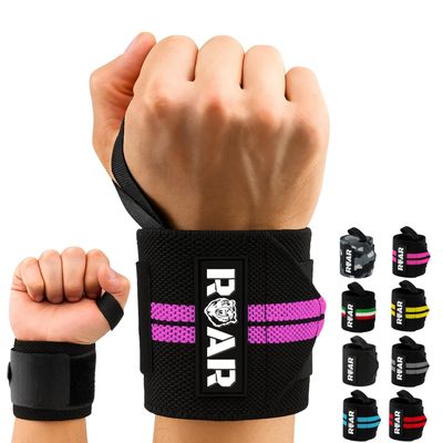 Roar Wrist Wraps for Fitness (Purple)