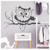 Owl on a Branch Wall Decal for Kids’ Room, Azure Blue 12, 80 x 115 cm view 1
