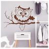 Owl on a Branch Wall Decal for Kids’ Room, Azure Blue 12, 80 x 115 cm view 3