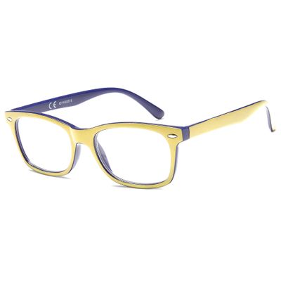 NEW VISION NV056 Reading Glasses for Women and Men, Oversized Square Vintage Frame, Ivory, +1.00
