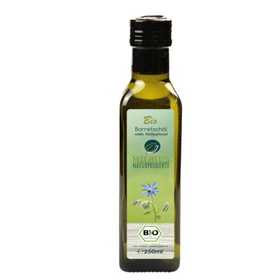 Organic Borage Oil, 250 ml, Cold-Pressed from the First Pressing, Virgin, 100% Pure