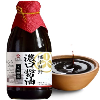 YAMASAN KYOTO UJI Koikuchi Soy Sauce, Handcrafted, Aged 500 Days, Made in Japan (360 ml)