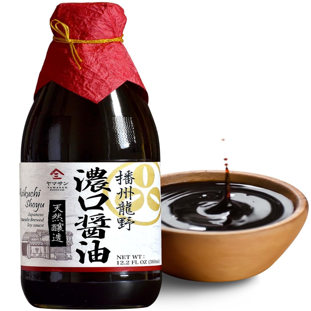 YAMASAN KYOTO UJI Koikuchi Soy Sauce, Handcrafted, Aged 500 Days, Made in Japan (360 ml)