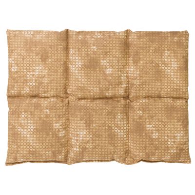 Large Spelt Grain Pillow 40 x 30 cm, 6-Chamber, Batik Gold