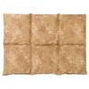 Large Spelt Grain Pillow 40 x 30 cm, 6-Chamber, Batik Gold view 1