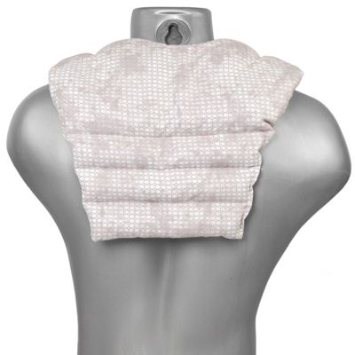 Neck Wrap with Back Section, Shabby-Chic Gray-Beige, Cherry Pit Pillow