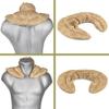 Wheat Grain Neck Pillow with Stand-Up Collar, Batik Gold view 3