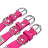 Haoyueer Soft Suede Dog Collar and Leash Set with Rhinestones, Red, S view 3