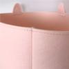OYHOMO Felt Storage Basket, Foldable Baby Laundry and Toy Organizer, Cat Design, 13.8 x 13.8 in, Pink view 4