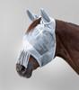 Waldhausen Premium Fly Mask with Ears and Nose Fringe, Silver Gray, Full view 1