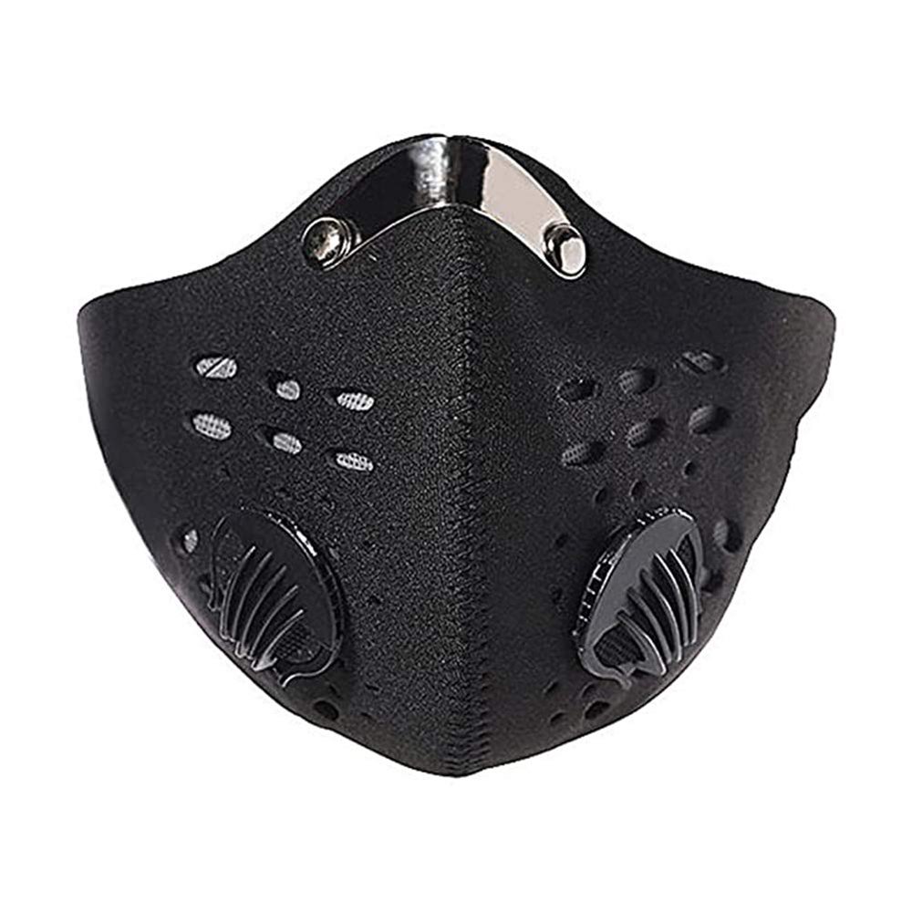 SpirWoRchlan Anti-Dust Cycling Mask with Activated Carbon Filter, Unisex, Black