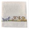 Kids' Bath Towel with Zoo Animals, 100 x 100 cm, Cotton, Beige view 1