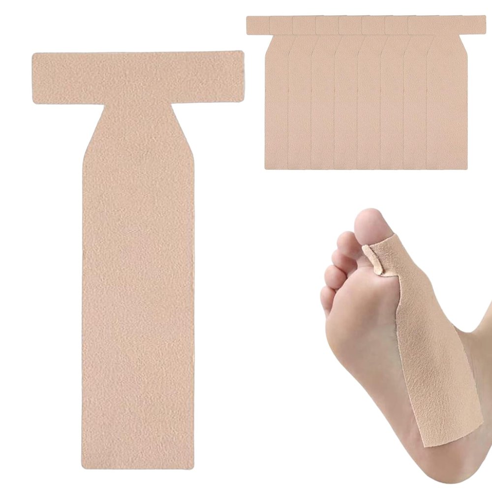 Turf Toe T-Straps, Self-Adhesive Moleskin Splints, 15-Pack